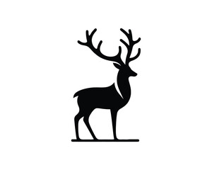 Reindeer logo design vector template