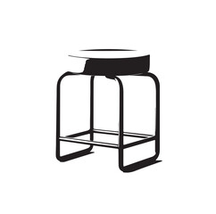 Stool Seat silhouette vector illustration