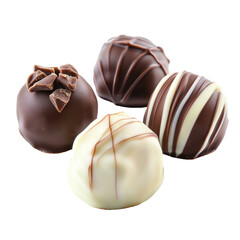 Obraz premium Chocolate Candy Treats Isolated on PNG Transparent Background