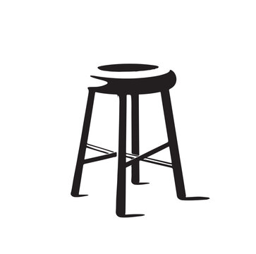 recommend clip art: Stool Seat silhouette vector illustration