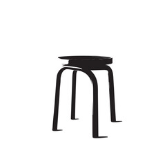 Stool Seat silhouette vector illustration