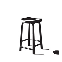 Stool Seat silhouette vector illustration