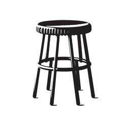 Stool Seat silhouette vector illustration