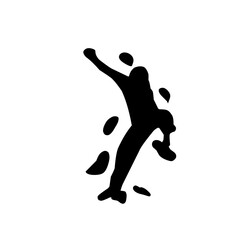 climbing wall silhouette