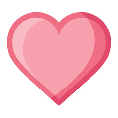 pink love heart icon vector illustration on white background  