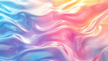 Obraz premium Abstract Pastel Swirls of Color Fluid Design