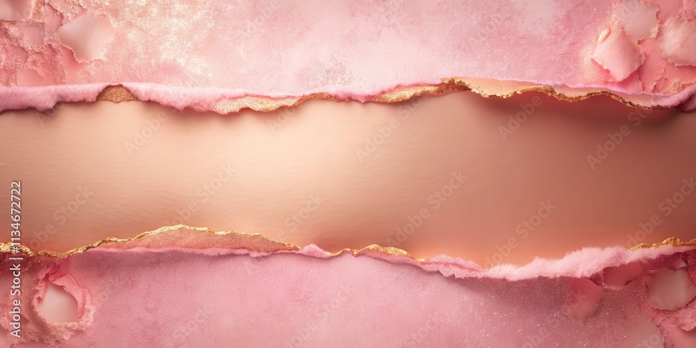 Aufkleber abstract pink and gold textured background with space for text