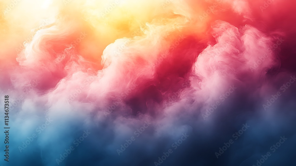Wall mural abstract waves desktop art with luminous gradients and dynamic designs