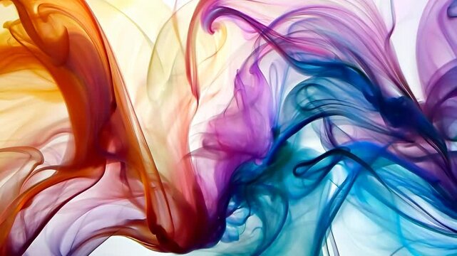 Abstract colorful wave patterns blending together, symbolizing creativity, fluidity, and artistic freedom, isolated on a white background, modern and dynamic.