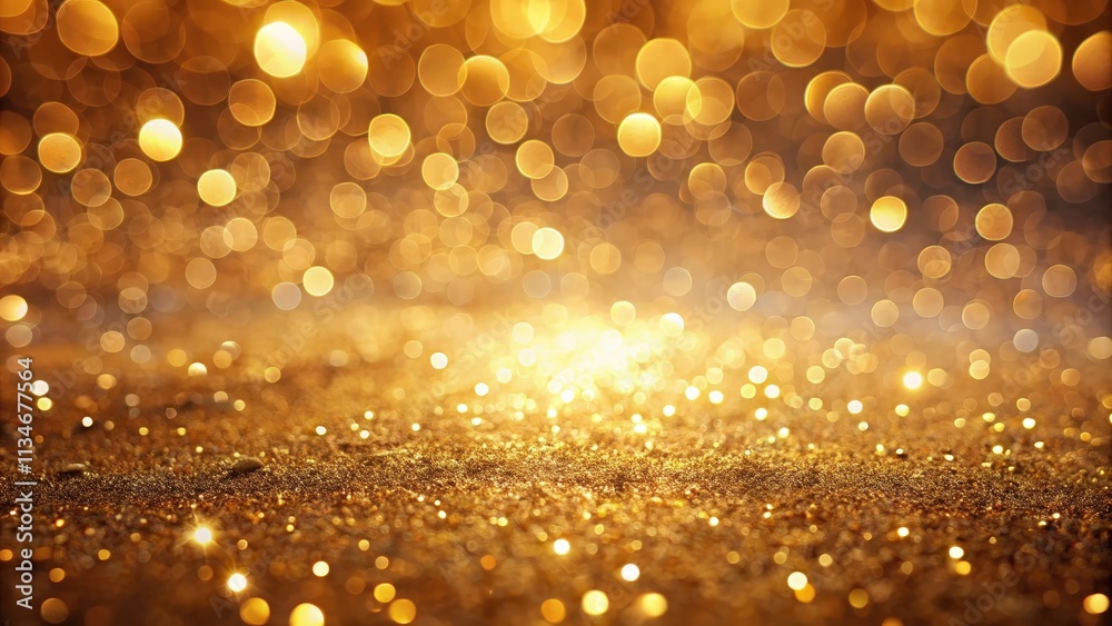 Poster Golden Sparkle Background A Festive Abstract with Shimmering Lights and Glittering Texture