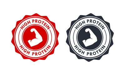 High protein design logo template illustration