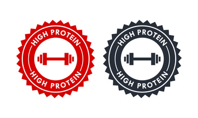 High protein design logo template illustration
