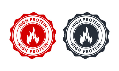 High protein design logo template illustration