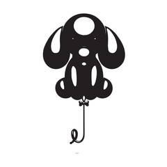 balloon animal silhouette vector illustration