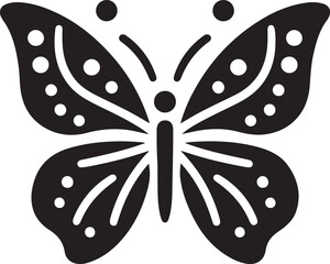 A beautiful butterfly icon silhouette vector