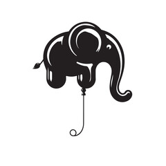 balloon animal silhouette vector illustration