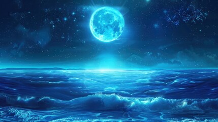 Mystical Moonlit Sea