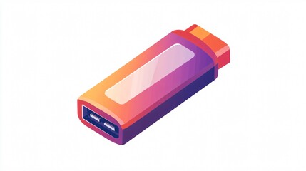 Flash Drive Icon Vector Isolated Transparent for Graphic Designs