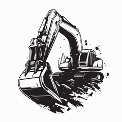 Heavy Excavator in Action Powerful Construction Equipment Working on Site with Precision and Strength © Istianah