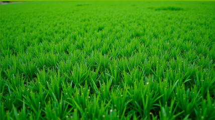 Obraz premium green wheat field