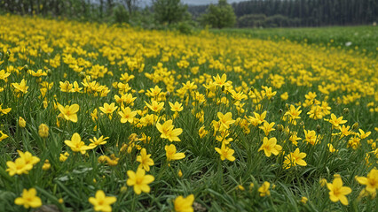 Fototapeta premium field of dandelions