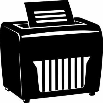 black paper shredder clip art preview