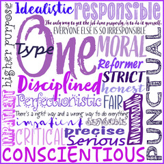 Enneagram Type 1 Reformer square, colored, type grahic