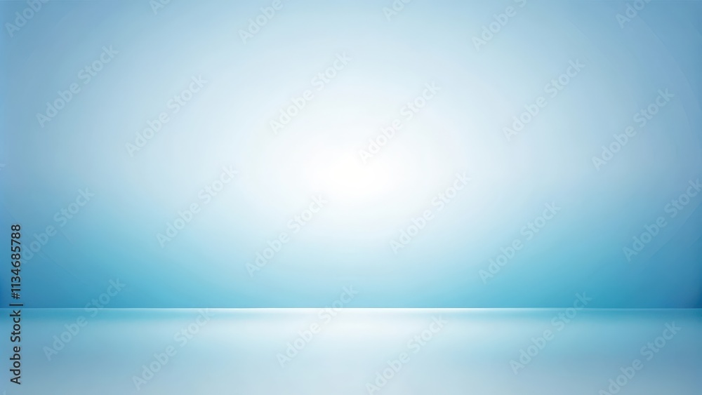 Aufkleber light blue gradient background with subtle white light in the middle for product display and graphic