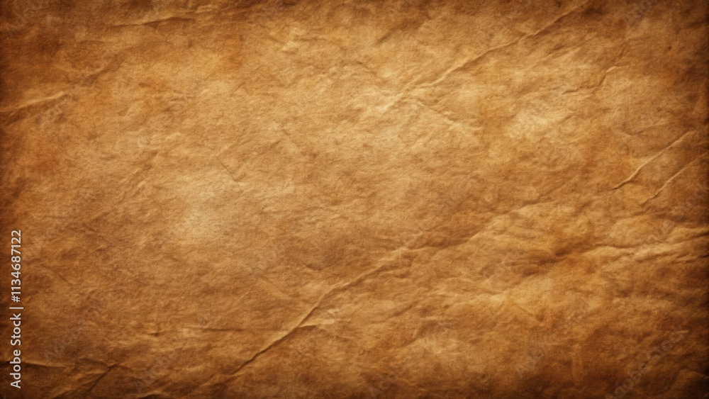 Poster textured aged paper background with wrinkles and folds for vintage design and retro style projects