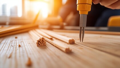 Discover the future of craftsmanship with AI-designed artisanal tools, learn new skills in woodworking and education using precision tools This image highlights the use of AI for creating designs for