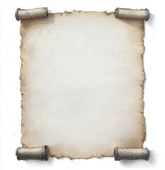 Ancient Rolled Parchment Paper Blank Scroll