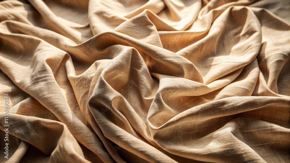Poster A smooth and textured fabric backdrop with subtle folds and creases, creating a soft and inviting ambiance.