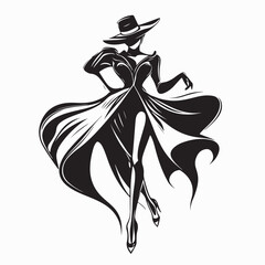 Elegant Female Witch in Modern Style Vector Illustration with White Background for Magical and Fantasy Art Design