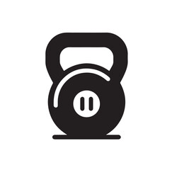 kettlebell silhouette vector illustration