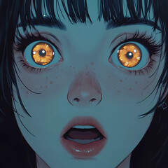 portrait of a girl with eyes