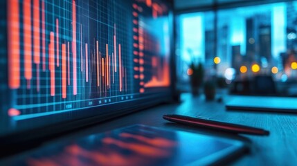 Obraz premium Analyst Working in Business Analytics and Data Management System for KPI Reporting and Corporate Strategy in Finance Operations Sales and Marketing