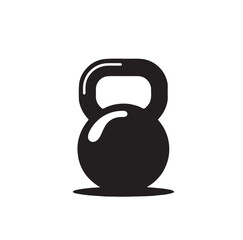 kettlebell silhouette vector illustration