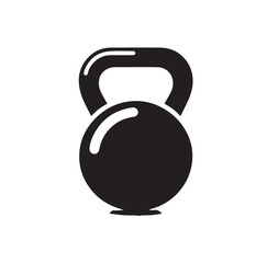 kettlebell silhouette vector illustration
