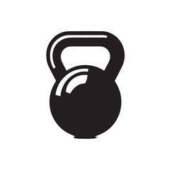 kettlebell silhouette vector illustration