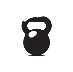kettlebell silhouette vector illustration