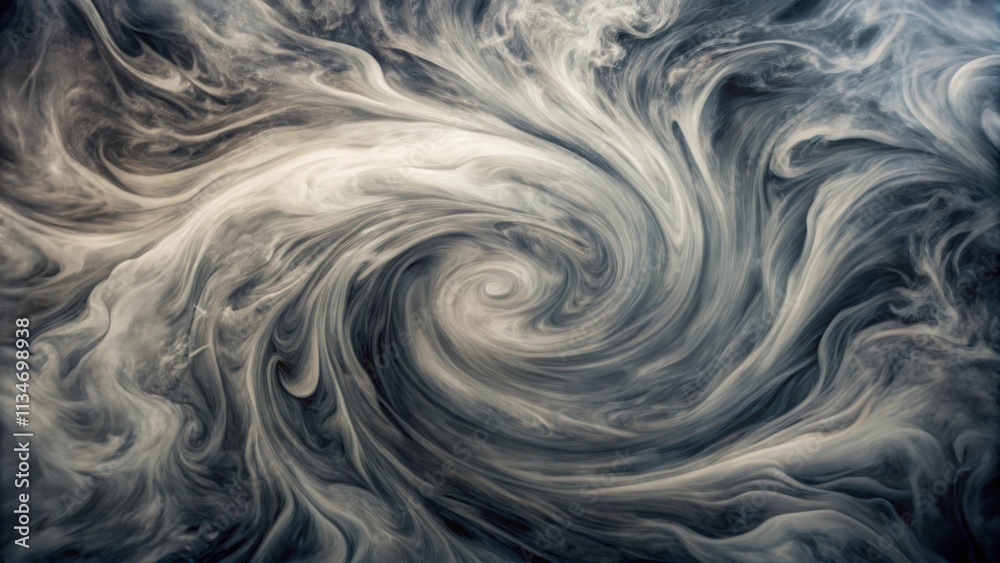 Poster abstract swirling smoke patterns create a mesmerizing vortex of light and shadow
