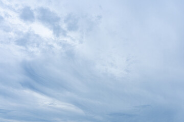 Serene Blue Sky Soft Clouds Nature Background Aerial View