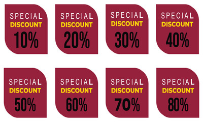 Sale Label collection set.  Sale icons. Set of promotion badge vectors