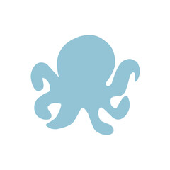 Seafood silhouettes flat icon