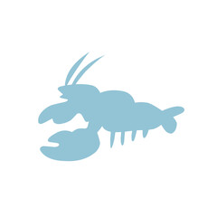 Seafood silhouettes flat icon