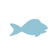 Fototapeta premium Seafood silhouettes flat icon