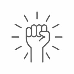 Minimalist Fist Icon for Activism and Unity.