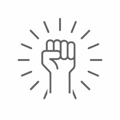 Minimalist Fist Icon for Activism and Unity.