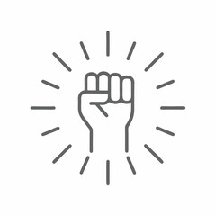 Minimalist Fist Icon for Activism and Unity.