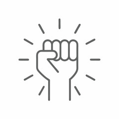 Minimalist Fist Icon for Activism and Unity.
